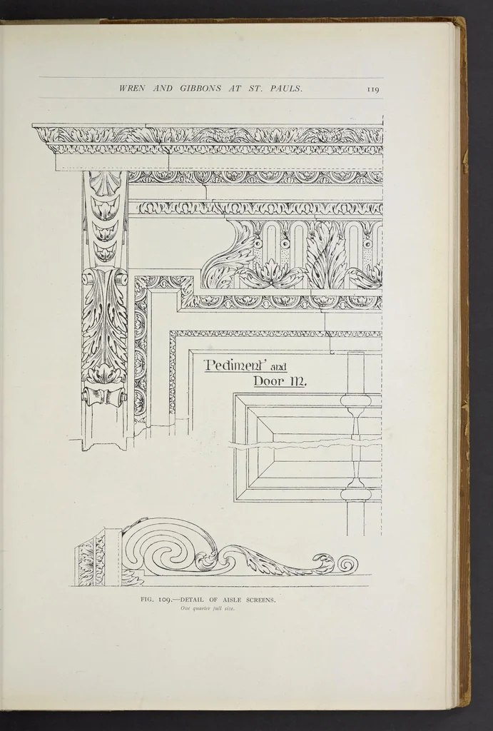 An illustration from Grinling Gibbons and the woodwork of his age (1648-1720), 1914, leaf 136