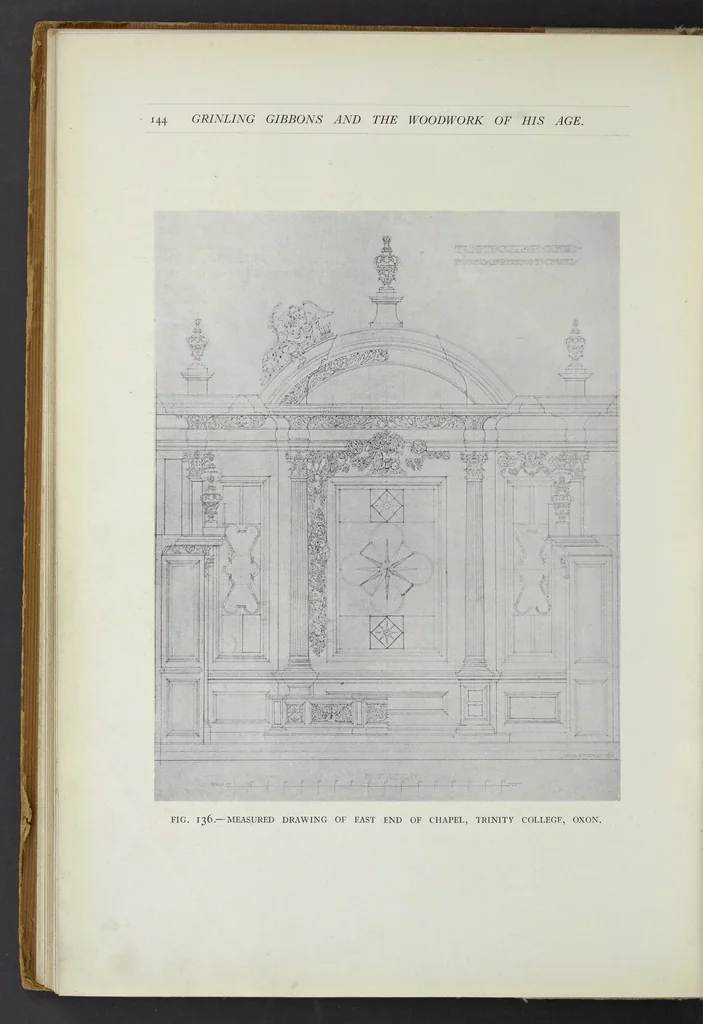 An illustration from Grinling Gibbons and the woodwork of his age (1648-1720), 1914, leaf 161