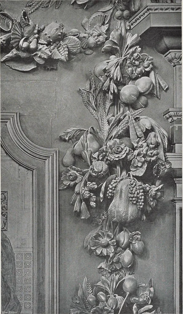 An illustration from Grinling Gibbons and the woodwork of his age (1648-1720), 1914, leaf 176