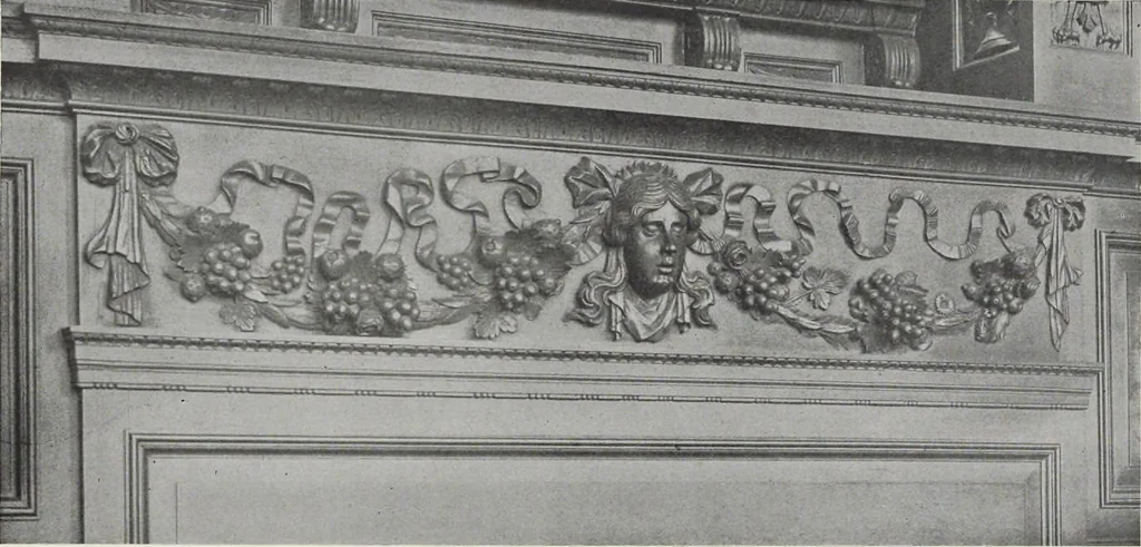 An illustration from Grinling Gibbons and the woodwork of his age (1648-1720), 1914, leaf 185