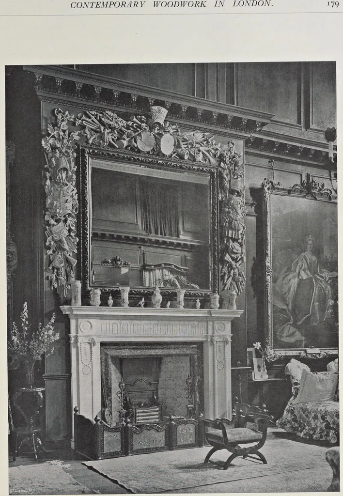 An illustration from Grinling Gibbons and the woodwork of his age (1648-1720), 1914, leaf 196