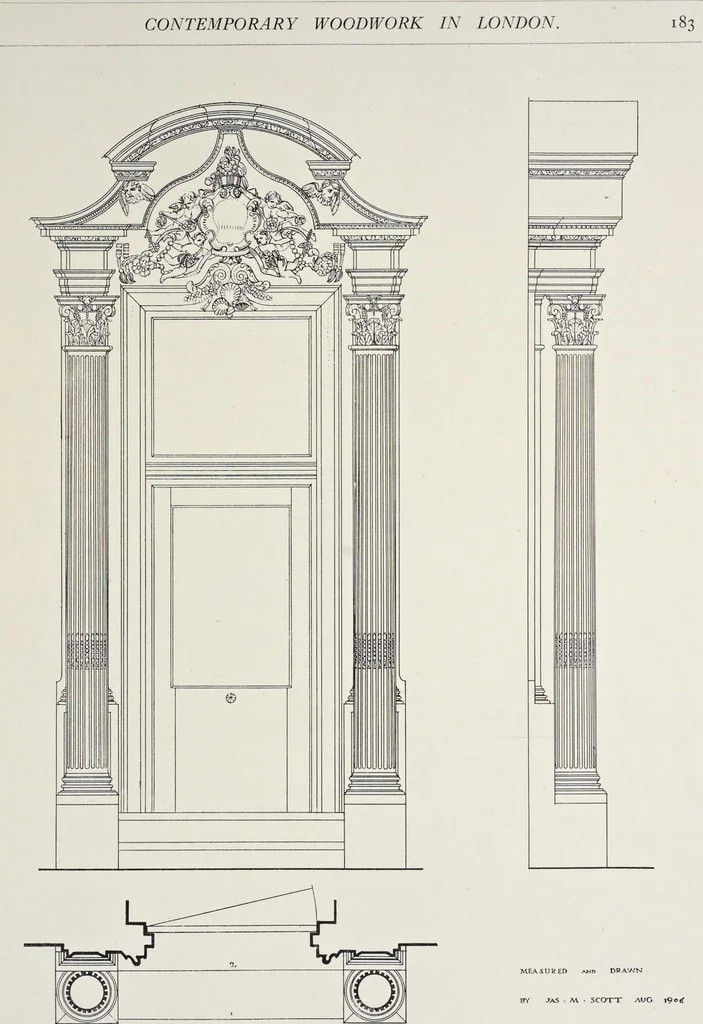 An illustration from Grinling Gibbons and the woodwork of his age (1648-1720), 1914, leaf 200