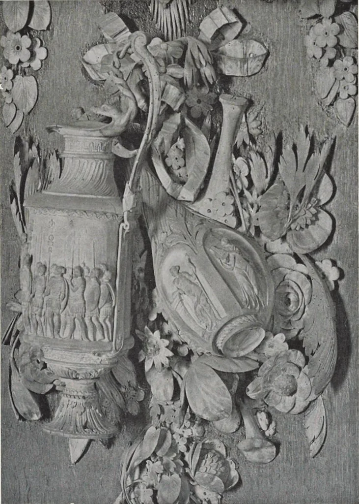 An illustration from Grinling Gibbons and the woodwork of his age (1648-1720), 1914, leaf 208