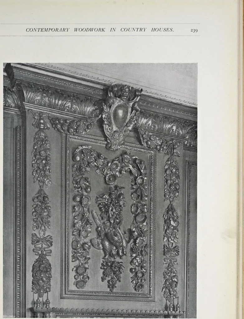 An illustration from Grinling Gibbons and the woodwork of his age (1648-1720), 1914, leaf 256
