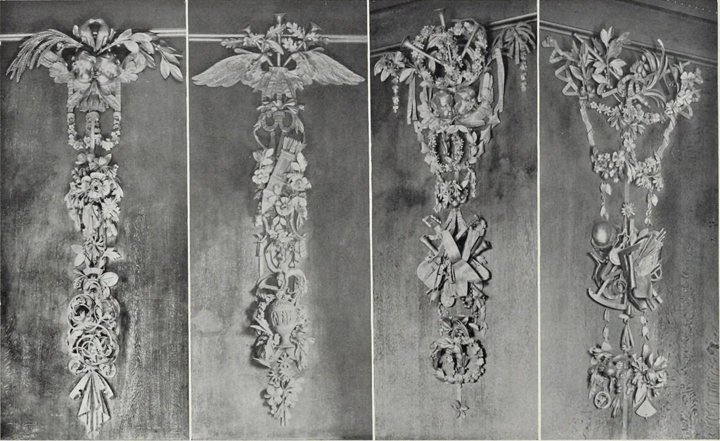 An illustration from Grinling Gibbons and the woodwork of his age (1648-1720), 1914, leaf 259