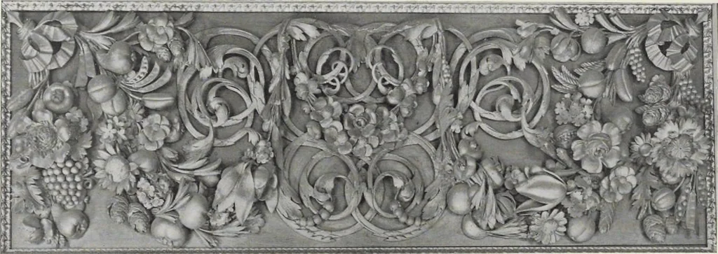 An illustration from Grinling Gibbons and the woodwork of his age (1648-1720), 1914, leaf 83