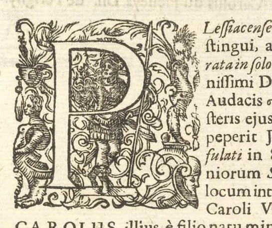 An illustration from Excellentium familiarum in Gallia genealogiae : a prima earundem origine usque ad praesens aevum deductae et notis historicis, quibus memorabilia regni Galliae, regumque et clarorum toga et sago virorum facta moresque ac dignitates recensentur, illustratae, cum iconibus insignium & indicibus necessariis, 1687, leaf 456