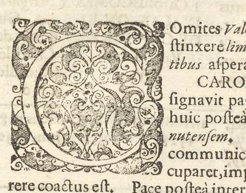 An illustration from Excellentium familiarum in Gallia genealogiae : a prima earundem origine usque ad praesens aevum deductae et notis historicis, quibus memorabilia regni Galliae, regumque et clarorum toga et sago virorum facta moresque ac dignitates recensentur, illustratae, cum iconibus insignium & indicibus necessariis, 1687, leaf 68