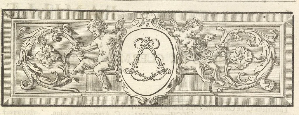 An illustration from Excellentium familiarum in Gallia genealogiae : a prima earundem origine usque ad praesens aevum deductae et notis historicis, quibus memorabilia regni Galliae, regumque et clarorum toga et sago virorum facta moresque ac dignitates recensentur, illustratae, cum iconibus insignium & indicibus necessariis, 1687, leaf 92
