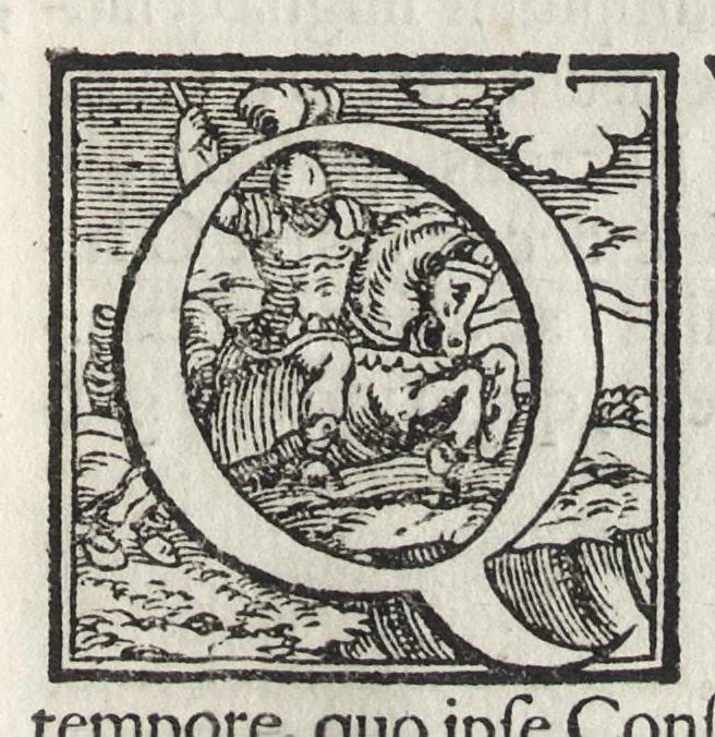 An illustration from Ex libris XXIII commentariorvm in vetera imperatorvm Romanorvm nvmismata Aeneae Vici liber primus, 1560, leaf 100