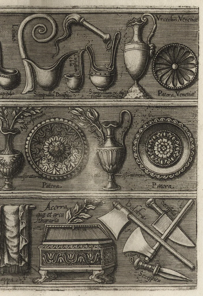 An illustration from Ex libris XXIII commentariorvm in vetera imperatorvm Romanorvm nvmismata Aeneae Vici liber primus, 1560, leaf 80