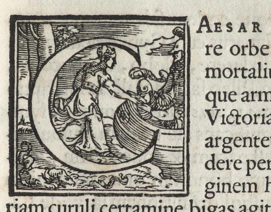 An illustration from Ex libris XXIII commentariorvm in vetera imperatorvm Romanorvm nvmismata Aeneae Vici liber primus, 1560, leaf 88