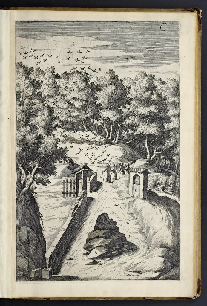 An illustration from Descrizione del sacro monte della Vernia, 1612, leaf 22