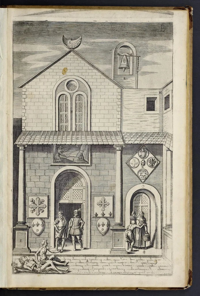 An illustration from Descrizione del sacro monte della Vernia, 1612, leaf 30