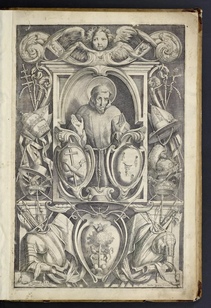 An illustration from Descrizione del sacro monte della Vernia, 1612, leaf 4