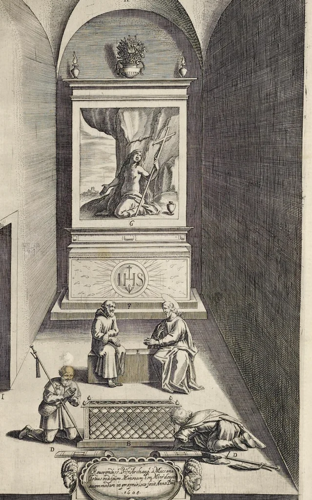 An illustration from Descrizione del sacro monte della Vernia, 1612, leaf 42