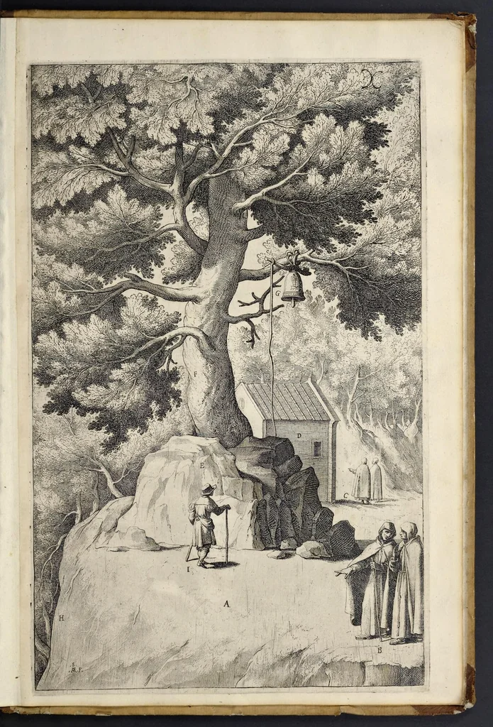 An illustration from Descrizione del sacro monte della Vernia, 1612, leaf 94