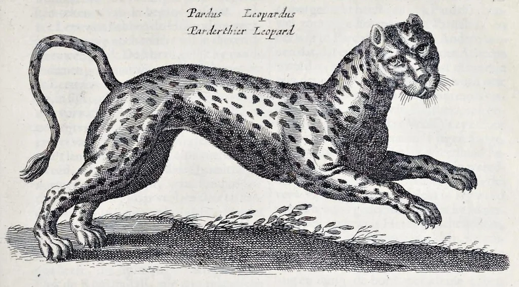 An illustration from I. Jonstons Naeukeurige beschryving van de natuur der vier-voetige dieren, vissen en bloedlooze water-dieren, vogelen, kronkel-dieren, slangen en draken, 1660, leaf 210