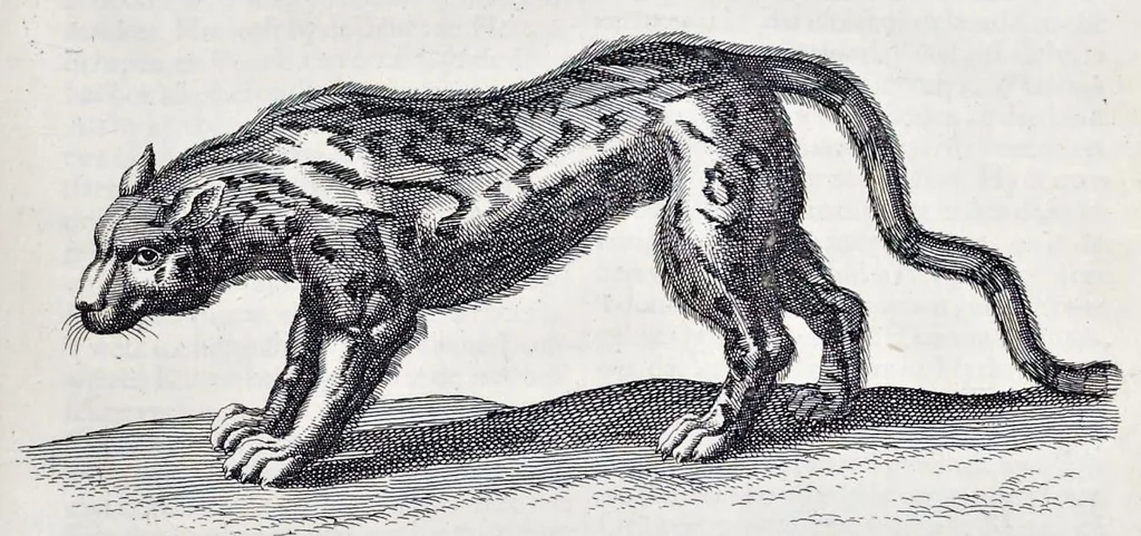An illustration from I. Jonstons Naeukeurige beschryving van de natuur der vier-voetige dieren, vissen en bloedlooze water-dieren, vogelen, kronkel-dieren, slangen en draken, 1660, leaf 210