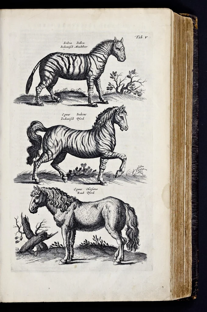 An illustration from I. Jonstons Naeukeurige beschryving van de natuur der vier-voetige dieren, vissen en bloedlooze water-dieren, vogelen, kronkel-dieren, slangen en draken, 1660, leaf 32