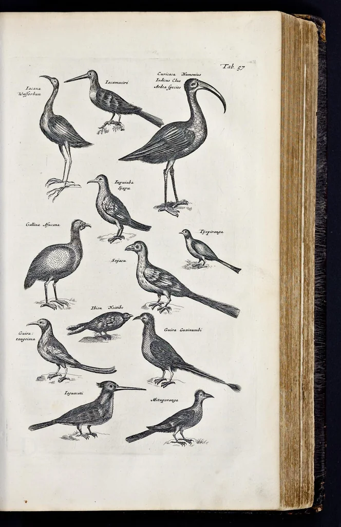 An illustration from I. Jonstons Naeukeurige beschryving van de natuur der vier-voetige dieren, vissen en bloedlooze water-dieren, vogelen, kronkel-dieren, slangen en draken, 1660, leaf 624