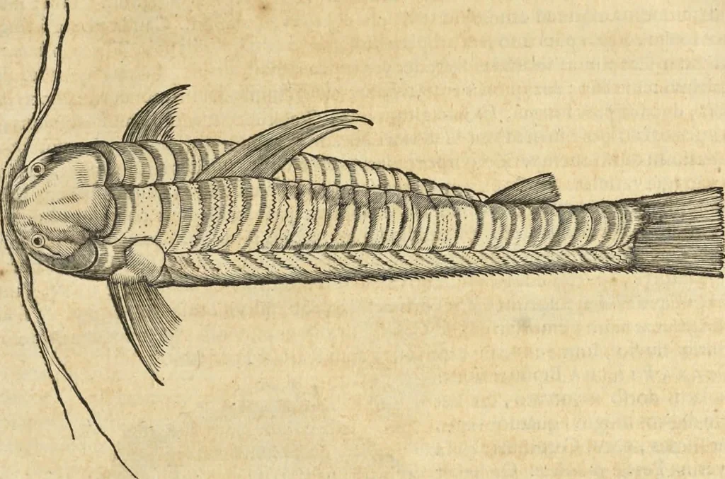 An illustration from Historia naturalis Brasiliae, : auspicio et beneficio illustriss. I. Mauritii Com. Nassau ... adornata : in qua non tantum plantæ et animalia, sed et indigenarum morbi, ingenia et mores describuntur et iconibus supra quingentas illustrantur, 1648, leaf 298