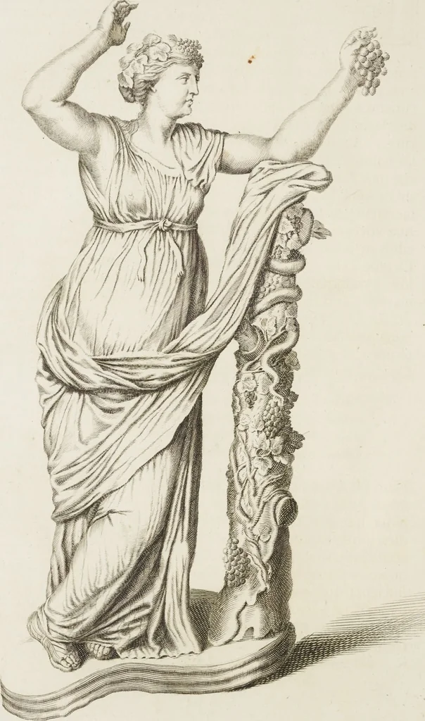 An illustration from Sculpturae veteris admiranda, sive, Delineatio vera perfectissimarum eminentissimarumque statuarum : unà cum artis hujus nobilissimae theoria ... : Carolo Ludovico, comiti Palat. Rheni ... consecrata à Joachimo de Sandrart in Stockau, 1680, leaf 113