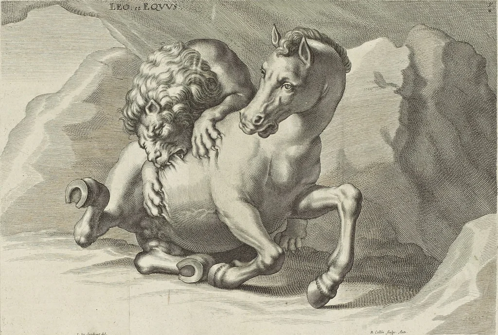 An illustration from Sculpturae veteris admiranda, sive, Delineatio vera perfectissimarum eminentissimarumque statuarum : unà cum artis hujus nobilissimae theoria ... : Carolo Ludovico, comiti Palat. Rheni ... consecrata à Joachimo de Sandrart in Stockau, 1680, leaf 213