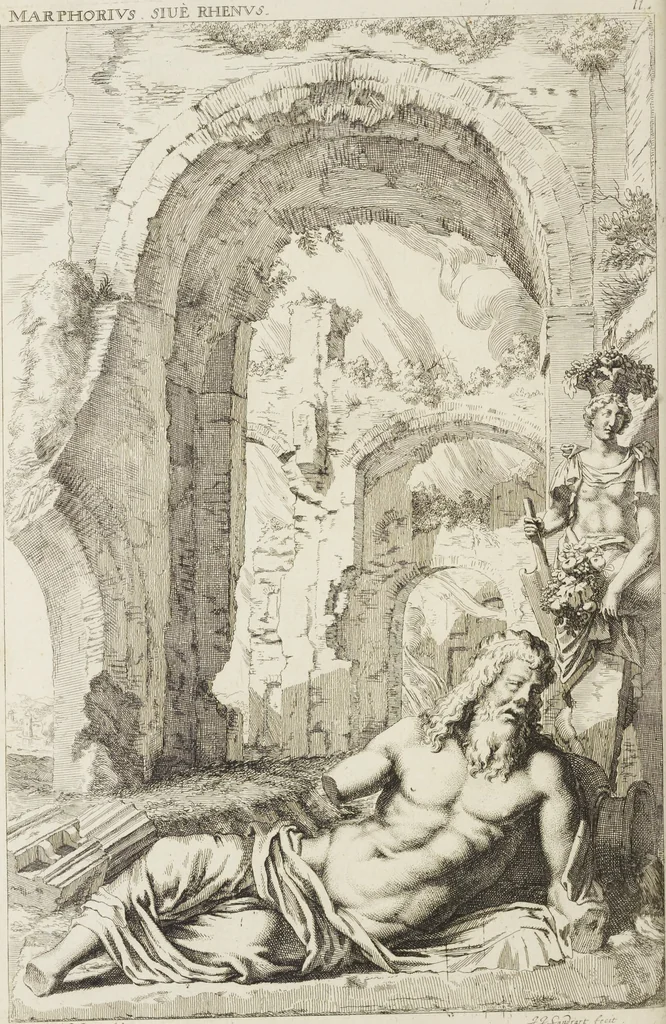 An illustration from Sculpturae veteris admiranda, sive, Delineatio vera perfectissimarum eminentissimarumque statuarum : unà cum artis hujus nobilissimae theoria ... : Carolo Ludovico, comiti Palat. Rheni ... consecrata à Joachimo de Sandrart in Stockau, 1680, leaf 261