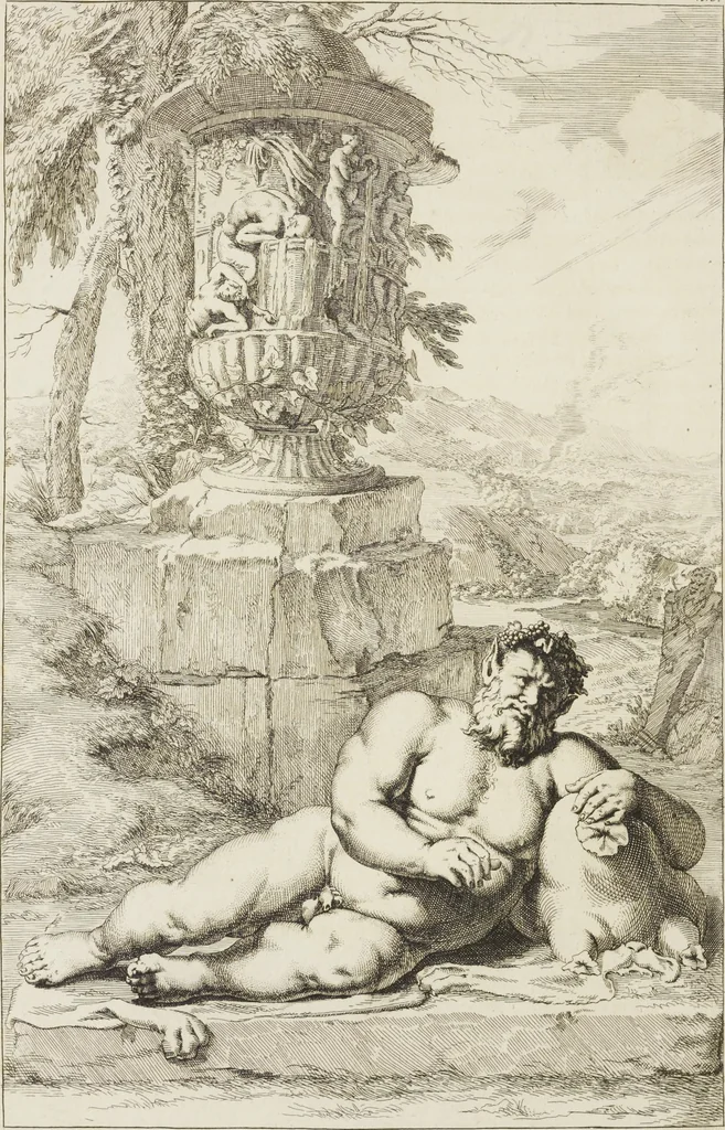 An illustration from Sculpturae veteris admiranda, sive, Delineatio vera perfectissimarum eminentissimarumque statuarum : unà cum artis hujus nobilissimae theoria ... : Carolo Ludovico, comiti Palat. Rheni ... consecrata à Joachimo de Sandrart in Stockau, 1680, leaf 269