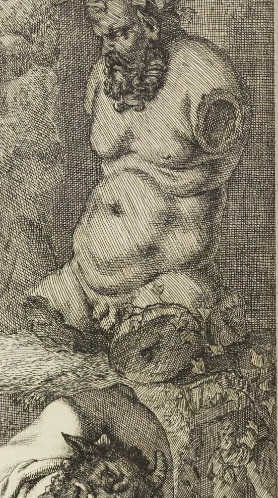 An illustration from Sculpturae veteris admiranda, sive, Delineatio vera perfectissimarum eminentissimarumque statuarum : unà cum artis hujus nobilissimae theoria ... : Carolo Ludovico, comiti Palat. Rheni ... consecrata à Joachimo de Sandrart in Stockau, 1680, leaf 273