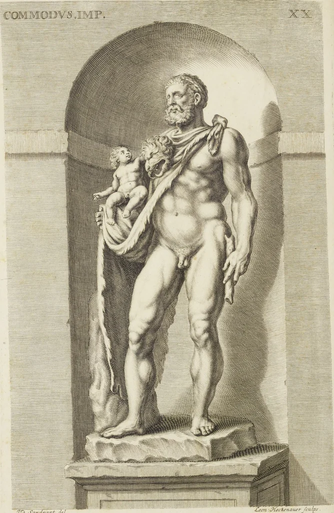 An illustration from Sculpturae veteris admiranda, sive, Delineatio vera perfectissimarum eminentissimarumque statuarum : unà cum artis hujus nobilissimae theoria ... : Carolo Ludovico, comiti Palat. Rheni ... consecrata à Joachimo de Sandrart in Stockau, 1680, leaf 301