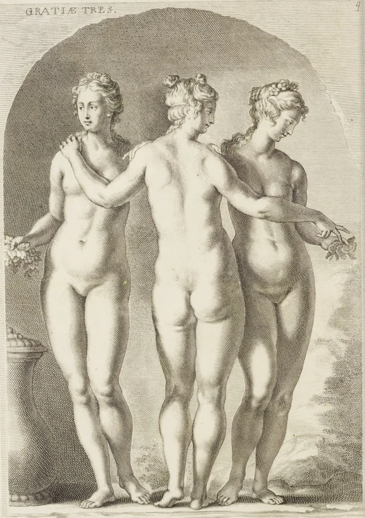 An illustration from Sculpturae veteris admiranda, sive, Delineatio vera perfectissimarum eminentissimarumque statuarum : unà cum artis hujus nobilissimae theoria ... : Carolo Ludovico, comiti Palat. Rheni ... consecrata à Joachimo de Sandrart in Stockau, 1680, leaf 89