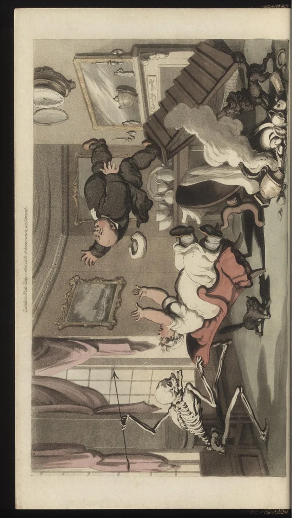 An illustration from The English dance of death, 1815, leaf 117