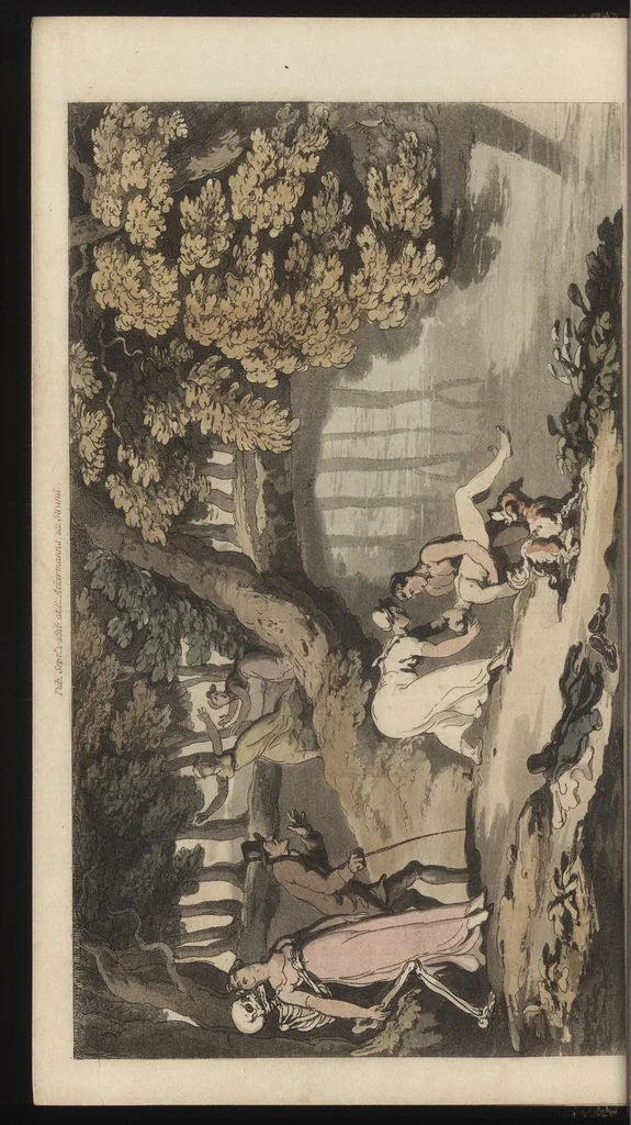 An illustration from The English dance of death, 1815, leaf 189