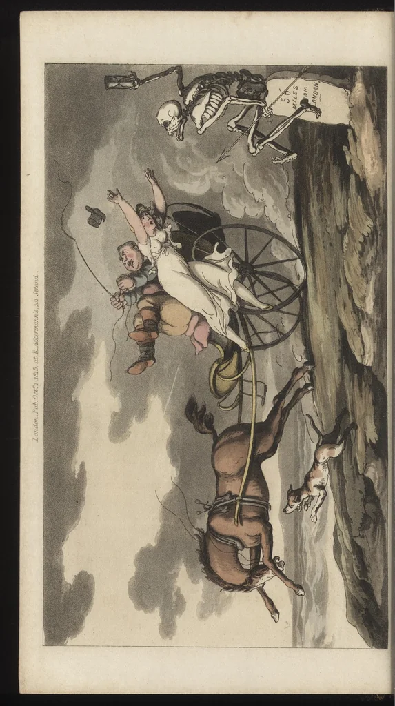 An illustration from The English dance of death, 1815, leaf 207