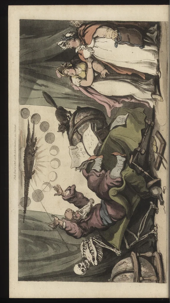 An illustration from The English dance of death, 1815, leaf 283