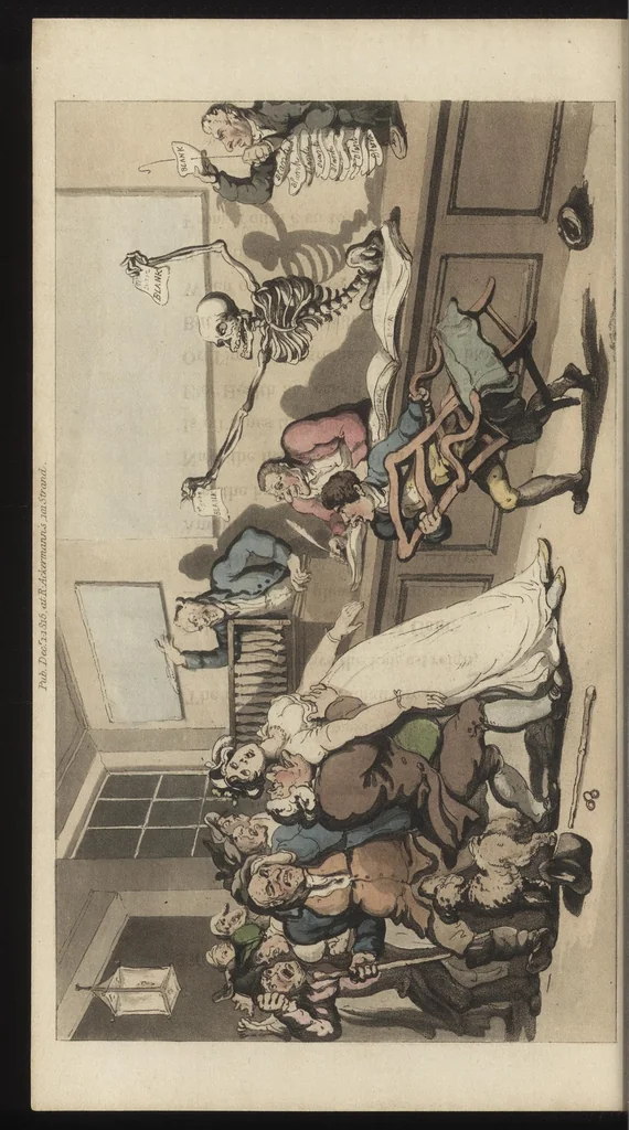 An illustration from The English dance of death, 1815, leaf 293