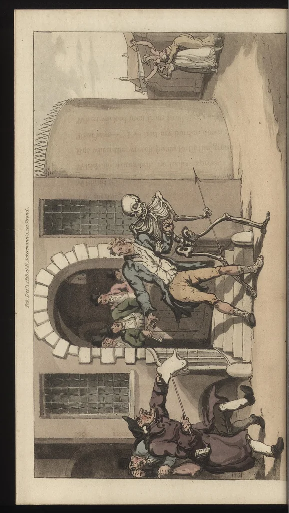 An illustration from The English dance of death, 1815, leaf 301