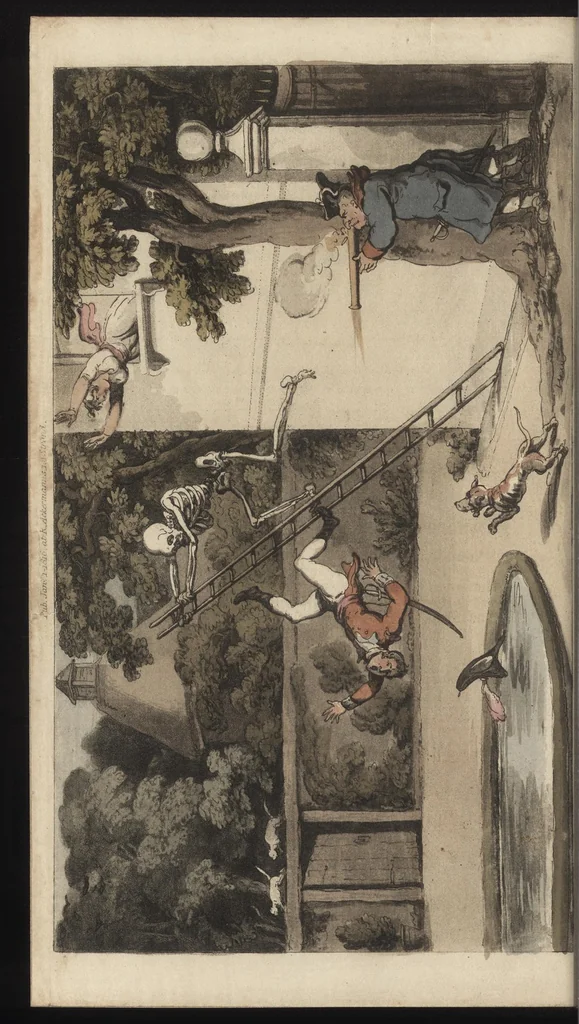 An illustration from The English dance of death, 1815, leaf 307