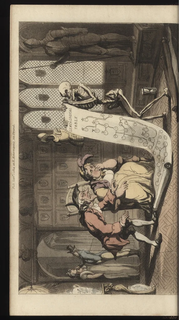 An illustration from The English dance of death, 1815, leaf 187