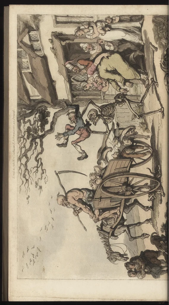 An illustration from The English dance of death, 1815, leaf 241