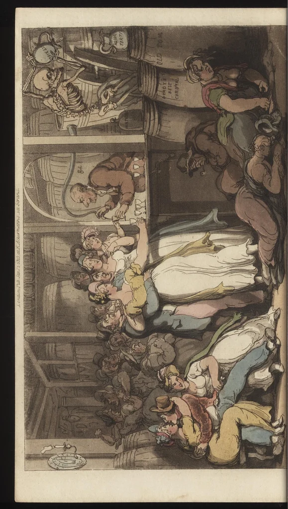 An illustration from The English dance of death, 1815, leaf 329