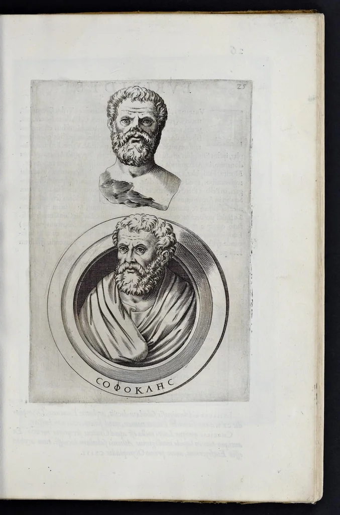 An illustration from Imagines et elogia virorum illustrium et eruditor ex antiquis lapidibus et nomismatib., 1570, leaf 28