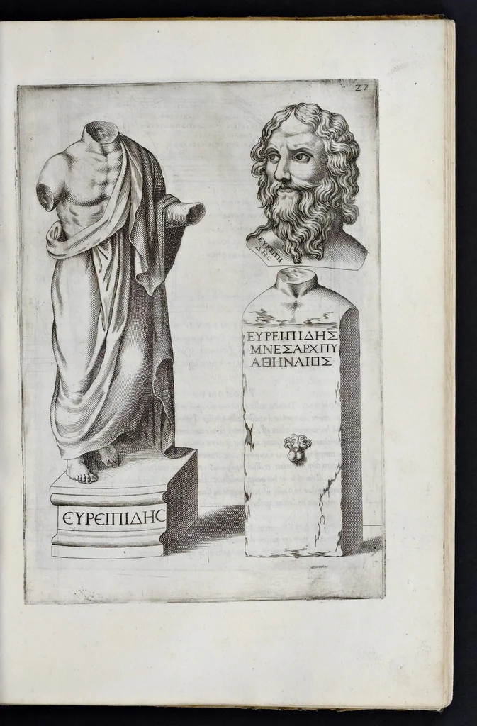 An illustration from Imagines et elogia virorum illustrium et eruditor ex antiquis lapidibus et nomismatib., 1570, leaf 30