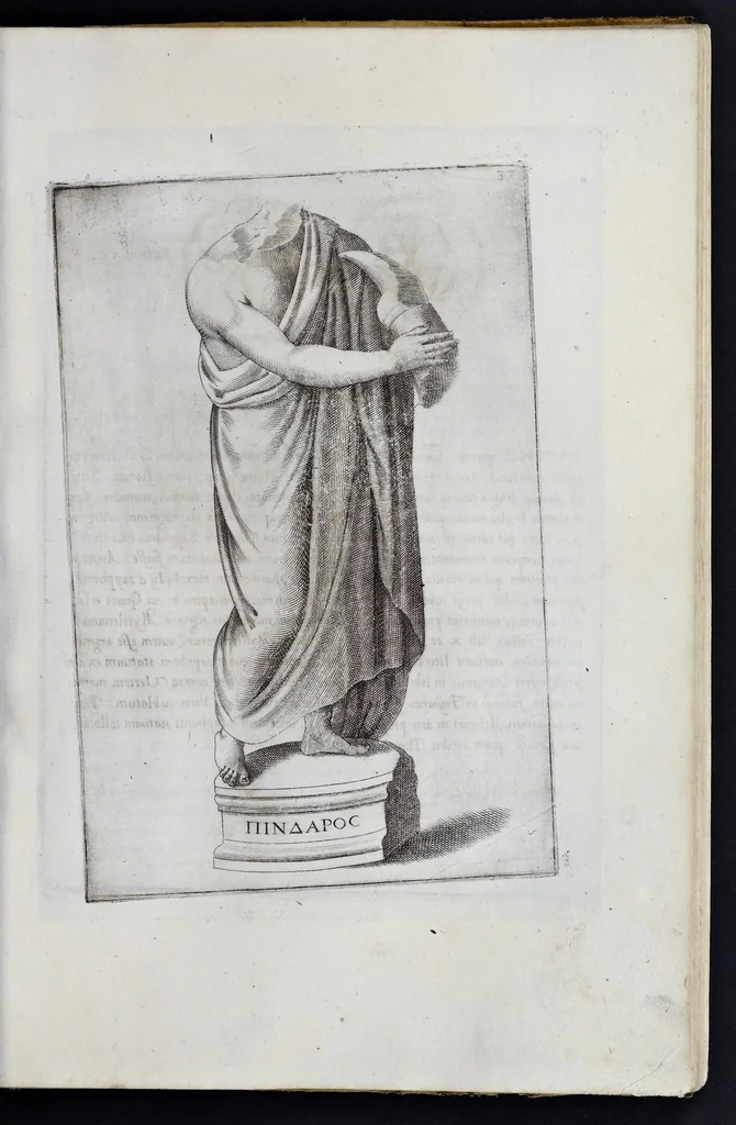 An illustration from Imagines et elogia virorum illustrium et eruditor ex antiquis lapidibus et nomismatib., 1570, leaf 40