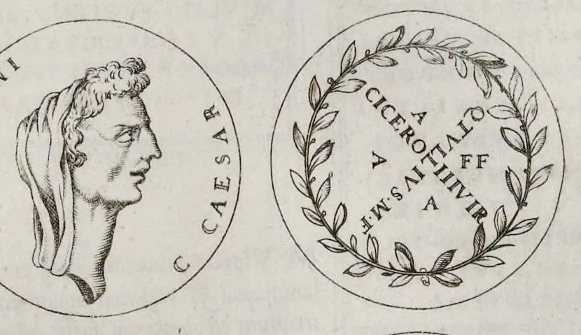 An illustration from Imagines et elogia virorum illustrium et eruditor ex antiquis lapidibus et nomismatib., 1570, leaf 84