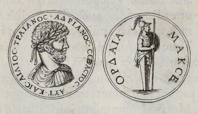 An illustration from Imagines et elogia virorum illustrium et eruditor ex antiquis lapidibus et nomismatib., 1570, leaf 88