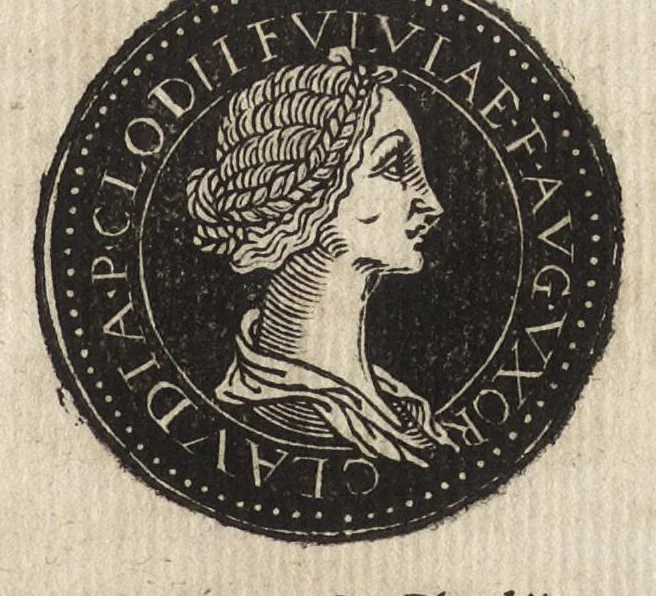 An illustration from Epitome thesavri antiqvitatum : hoc est, IMPP Rom. orientalium & occidentalium iconum, ex antiquis numismatibus quàm fidelissimè deliniatarum, 1553, leaf 106