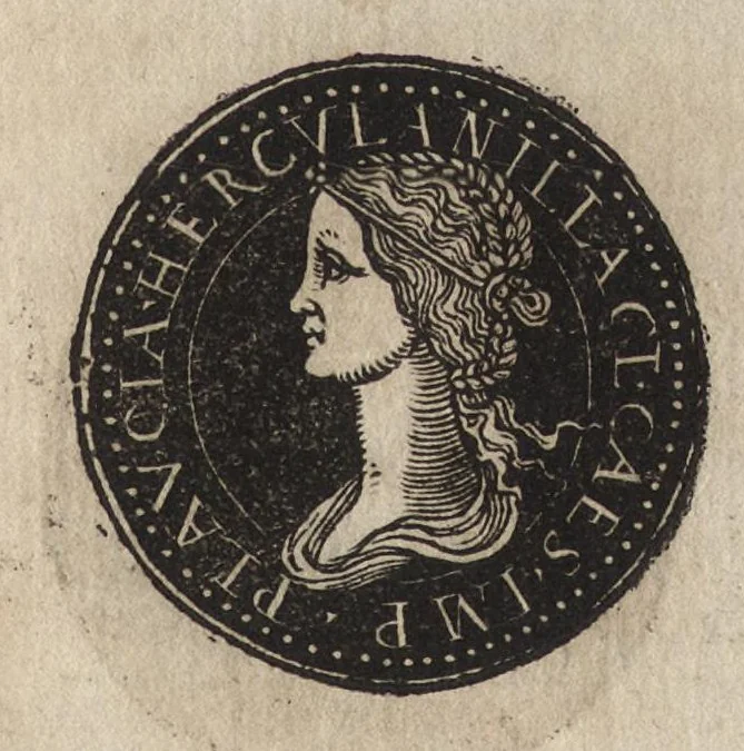 An illustration from Epitome thesavri antiqvitatum : hoc est, IMPP Rom. orientalium & occidentalium iconum, ex antiquis numismatibus quàm fidelissimè deliniatarum, 1553, leaf 120
